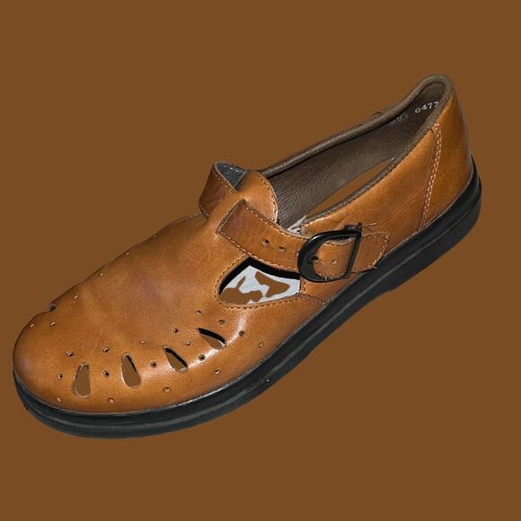 Rieker Anti Stress Brown Leather Mary Jane Shoes Size 39 US 8.5 - Picture 7 of 7